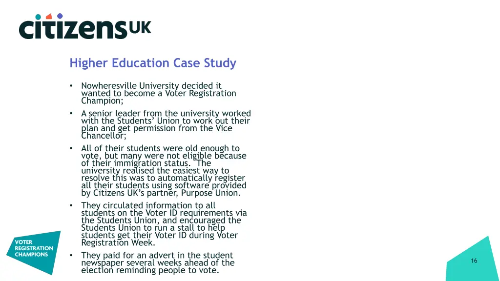 higher education case study