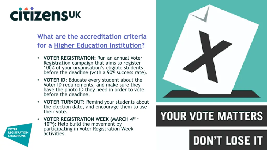 what are the accreditation criteria for a higher