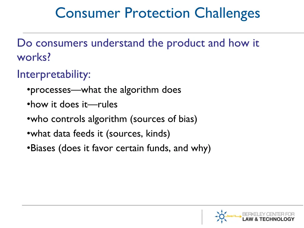 consumer protection challenges