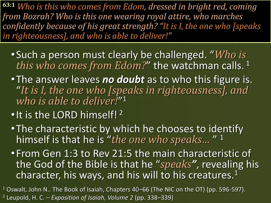63 1 who is this who comes from edom dressed 1