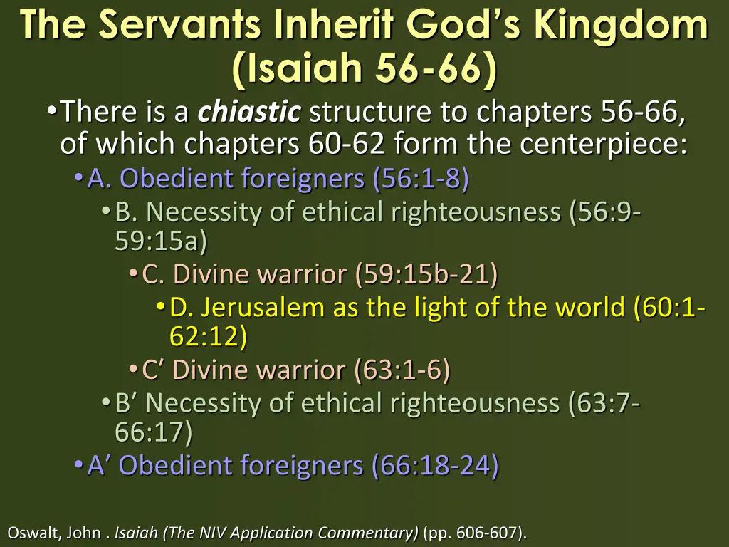 the servants inherit god s kingdom isaiah