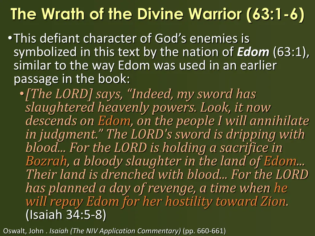 the wrath of the divine warrior 63 1 6