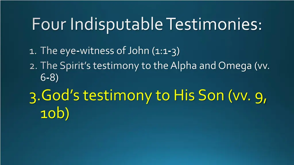 four indisputable testimonies 2