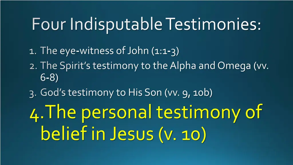 four indisputable testimonies 3