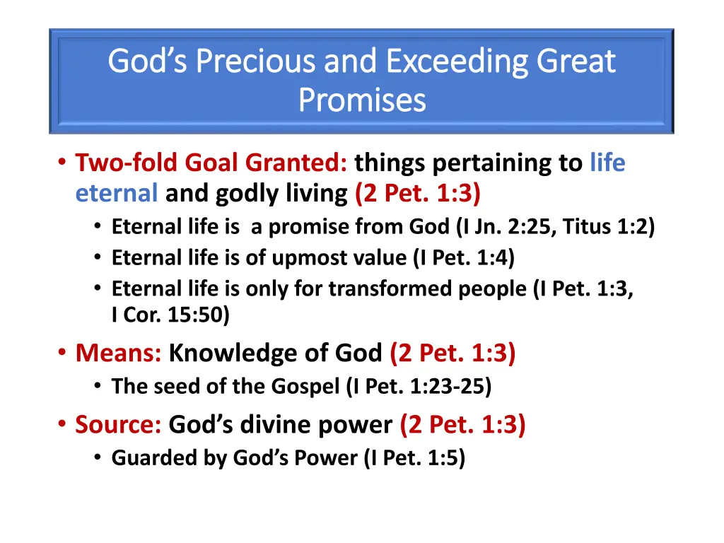 god s precious and exceeding great god s precious
