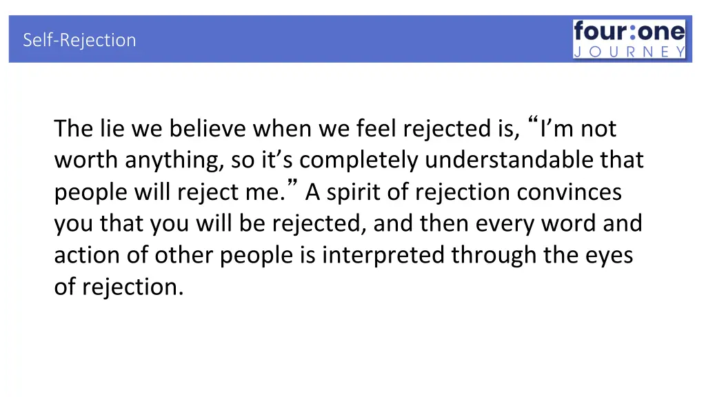 self rejection