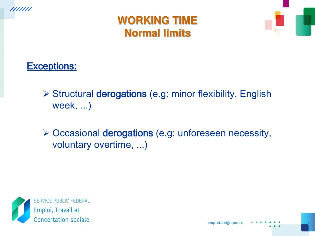 working time normal limits 1
