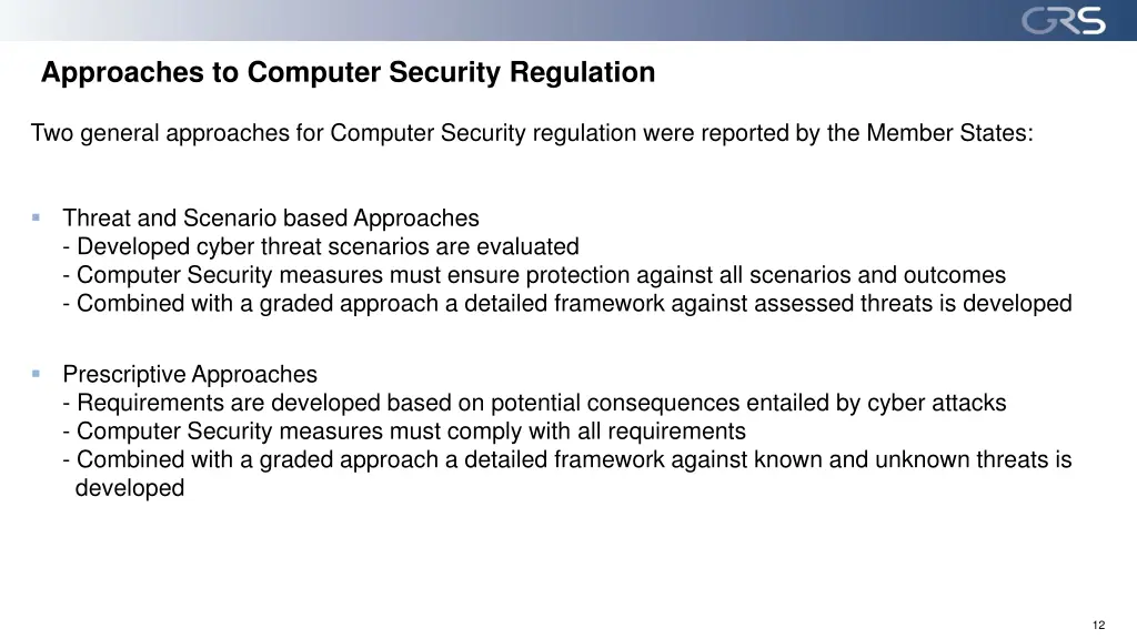 approaches to computer security regulation