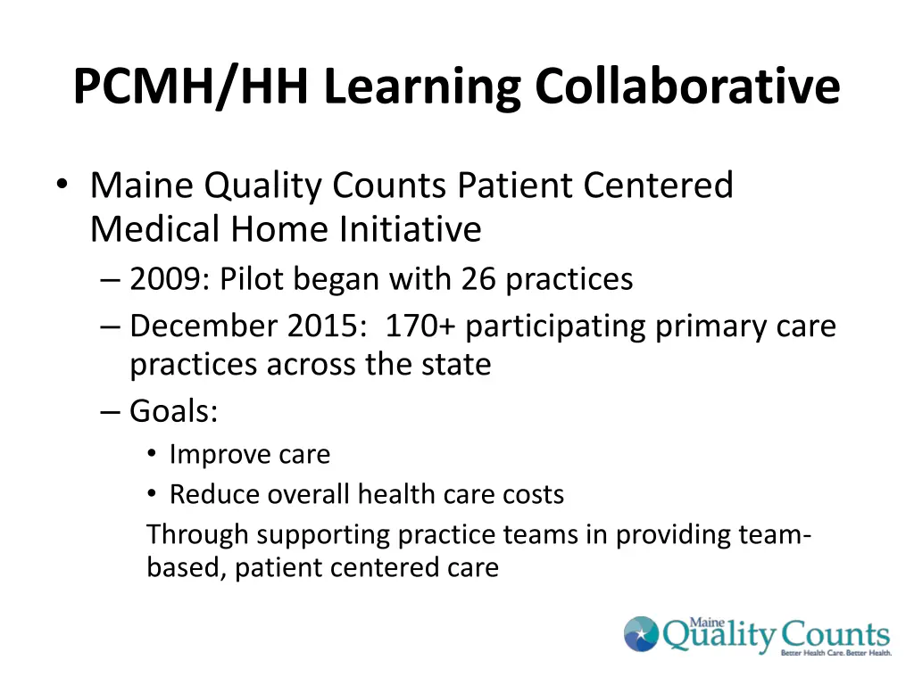pcmh hh learning collaborative