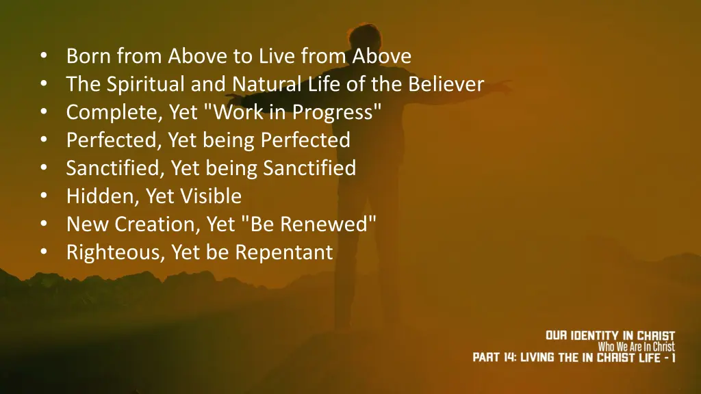 born from above to live from above the spiritual