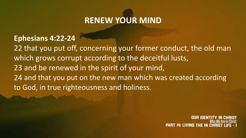 renew your mind