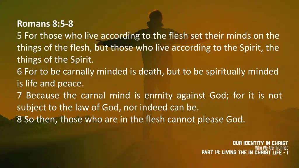 romans 8 5 8 5 for those who live according