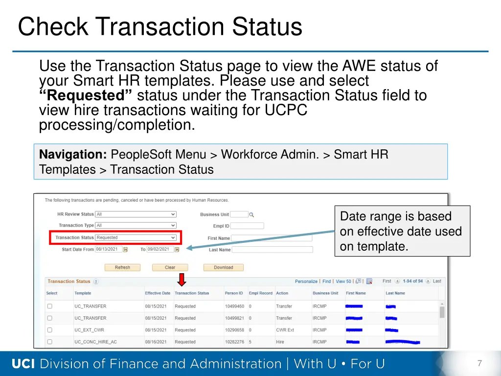 check transaction status
