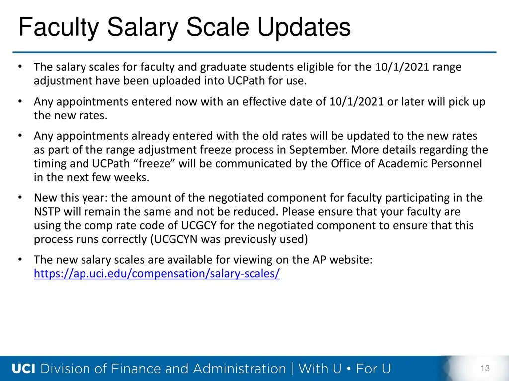 faculty salary scale updates 1