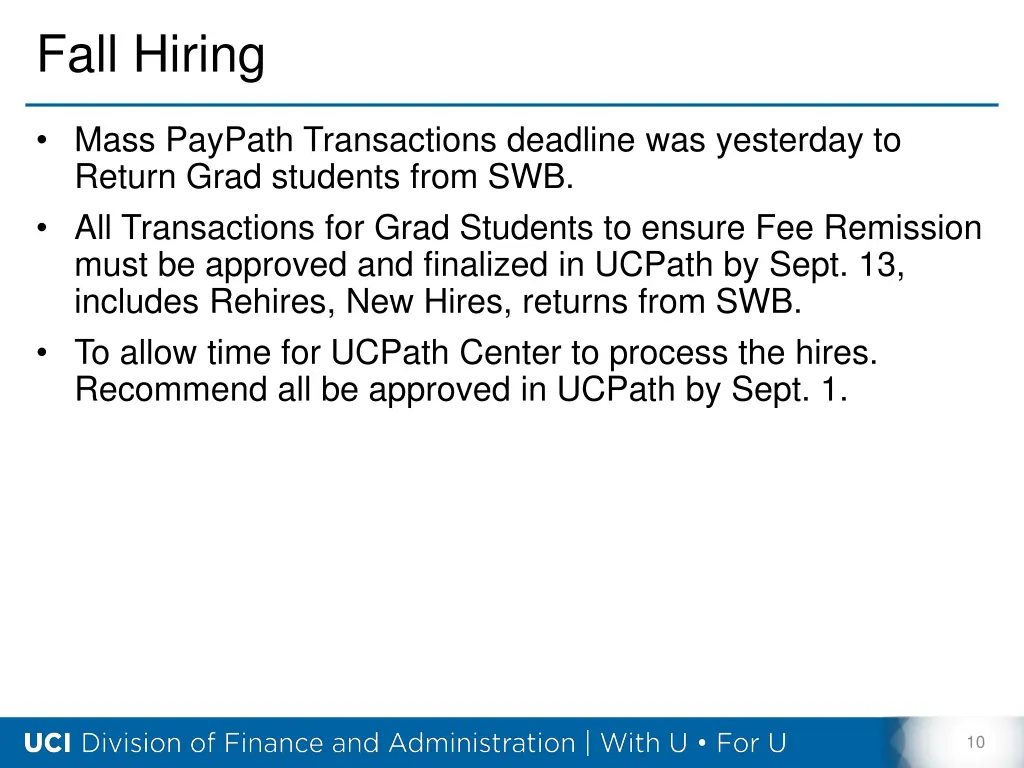 fall hiring