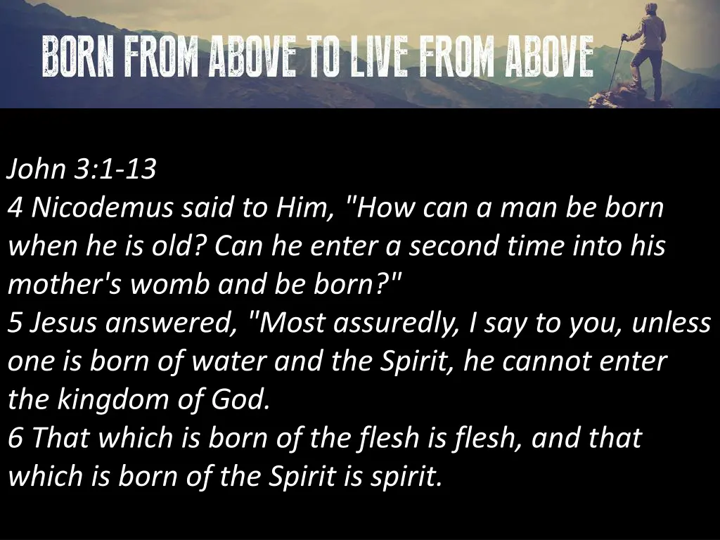 john 3 1 13 4 nicodemus said