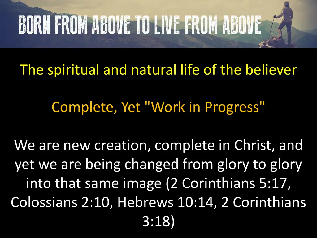 the spiritual and natural life of the believer 1
