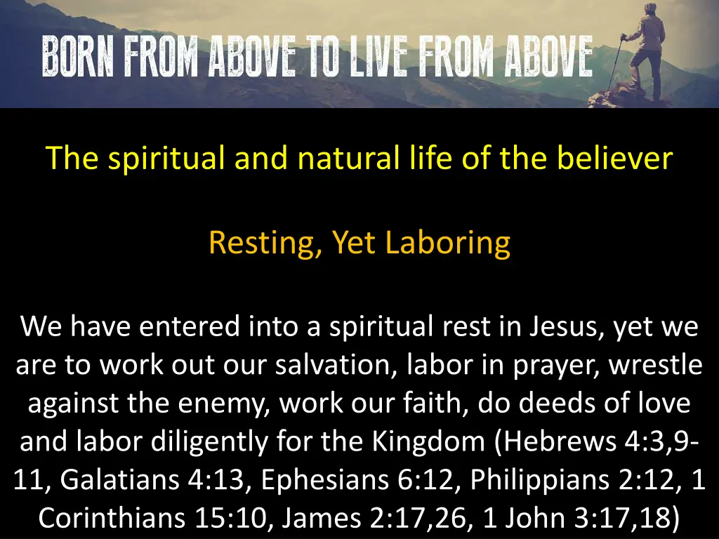 the spiritual and natural life of the believer 9