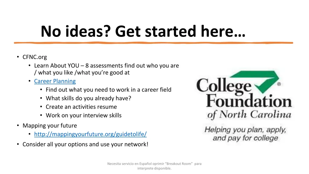 no ideas get started here