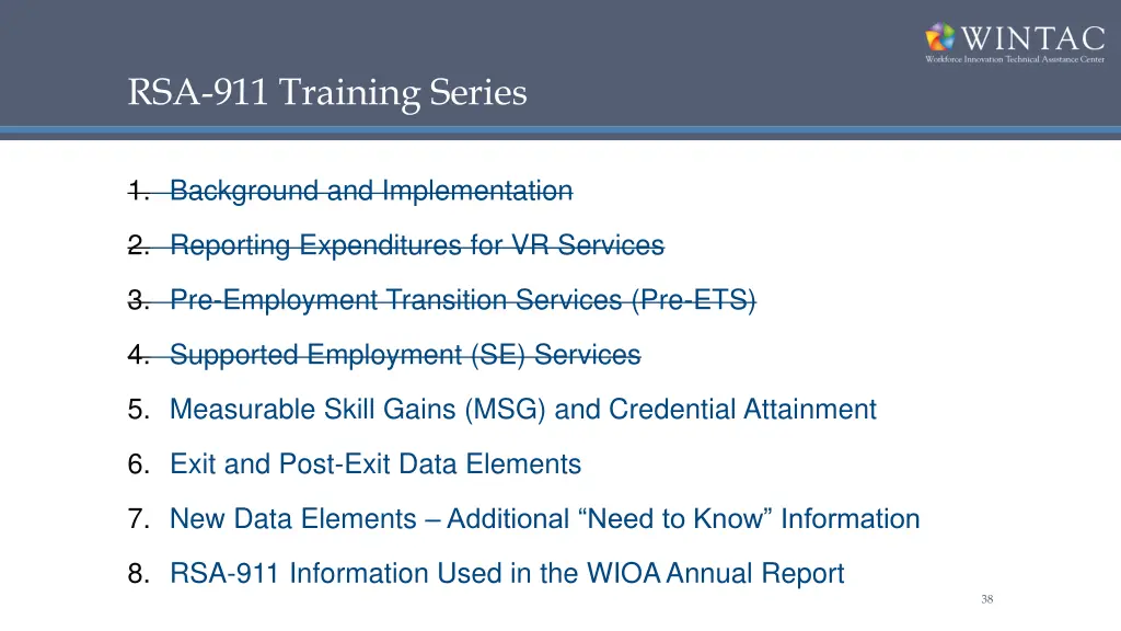 rsa 911 training series