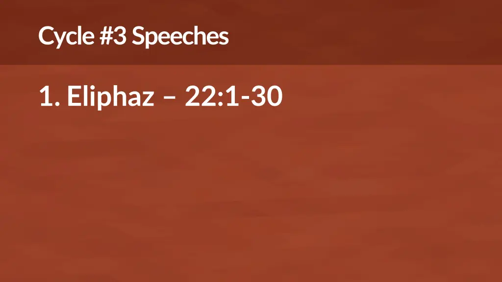 cycle 3 speeches