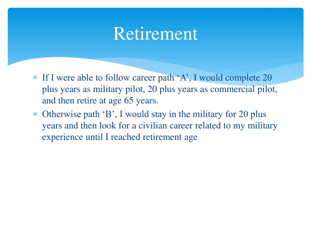 retirement
