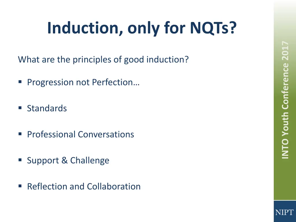 induction only for nqts 1