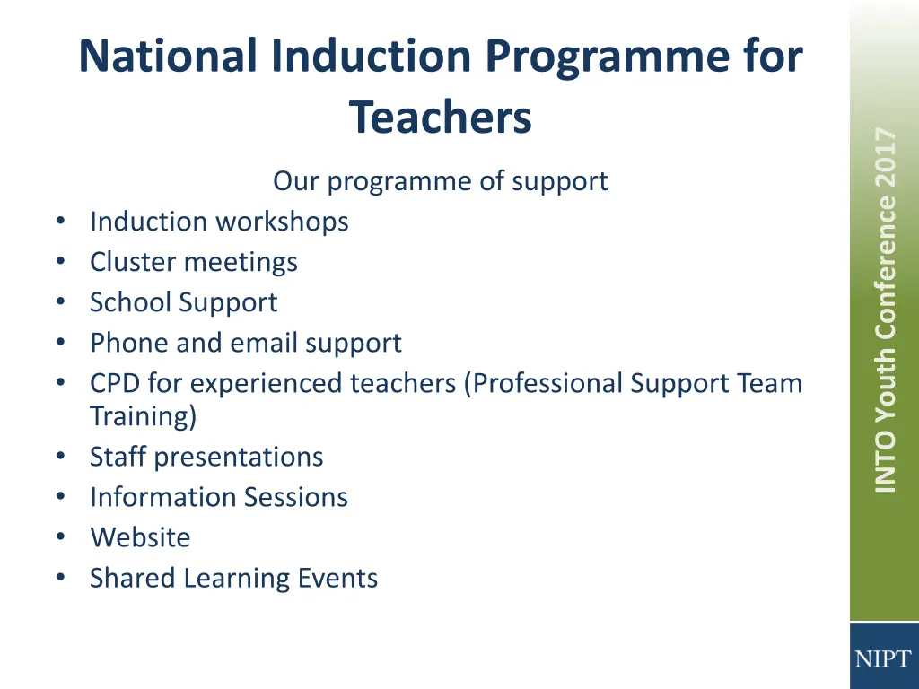 national induction programme for teachers 1