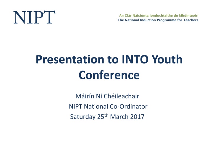 presentation to into youth conference