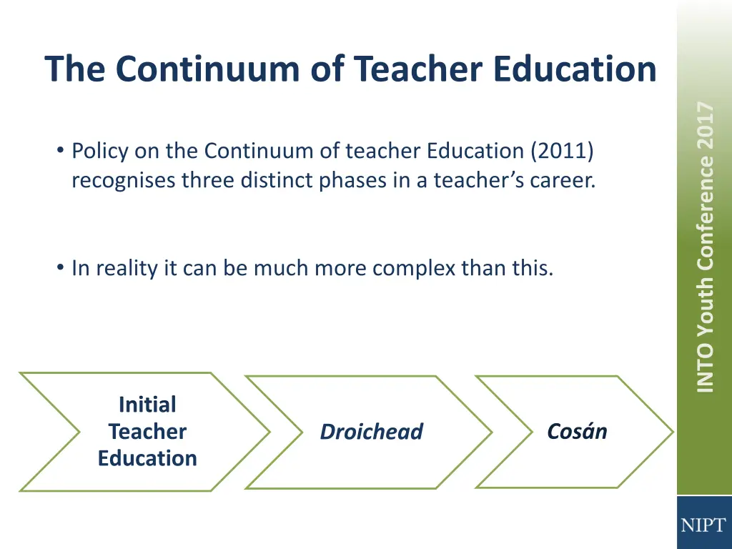 the continuum of teacher education