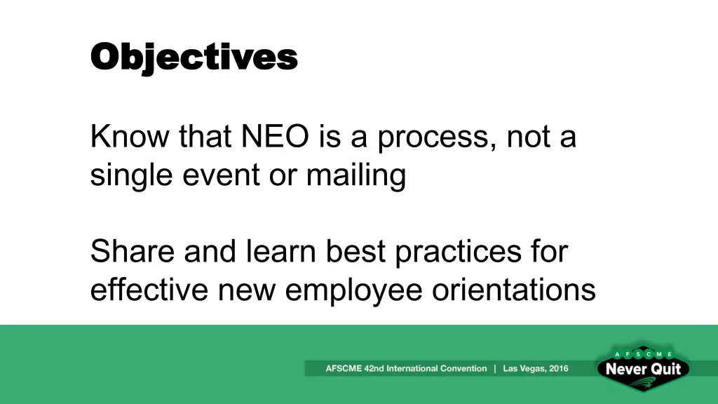objectives objectives