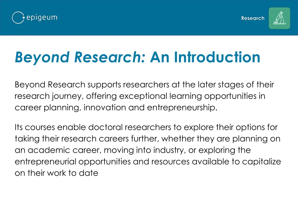 beyond research an introduction