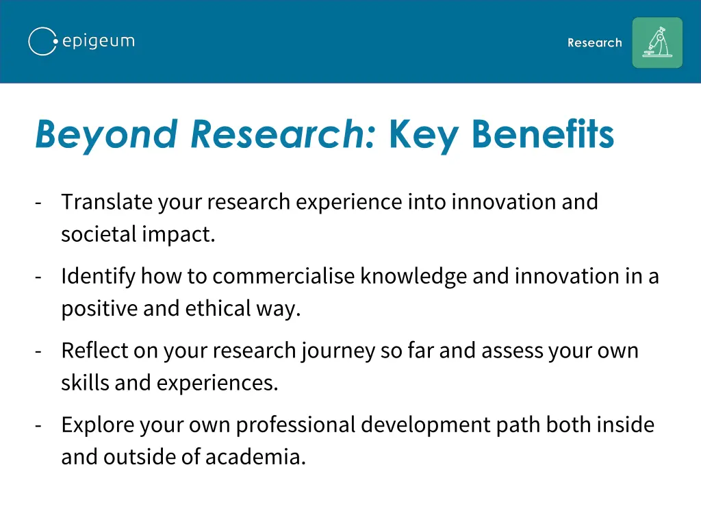 beyond research key benefits