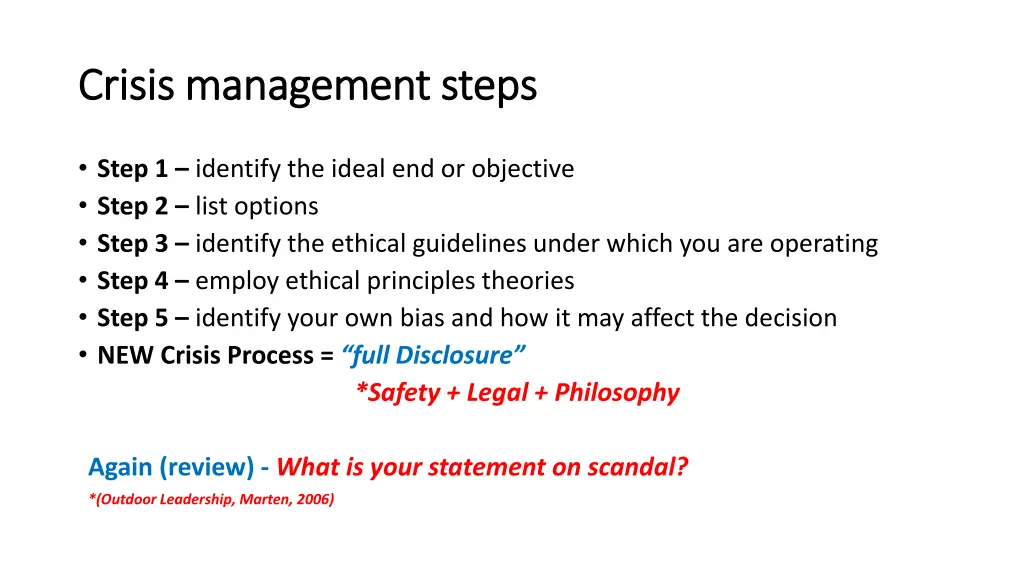 crisis management steps crisis management steps