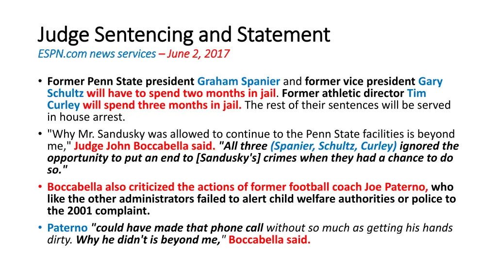 judge sentencing and statement judge sentencing