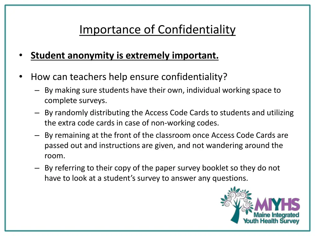importance of confidentiality