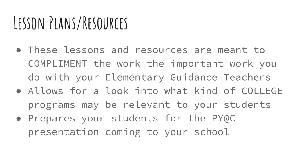 lesson plans resources