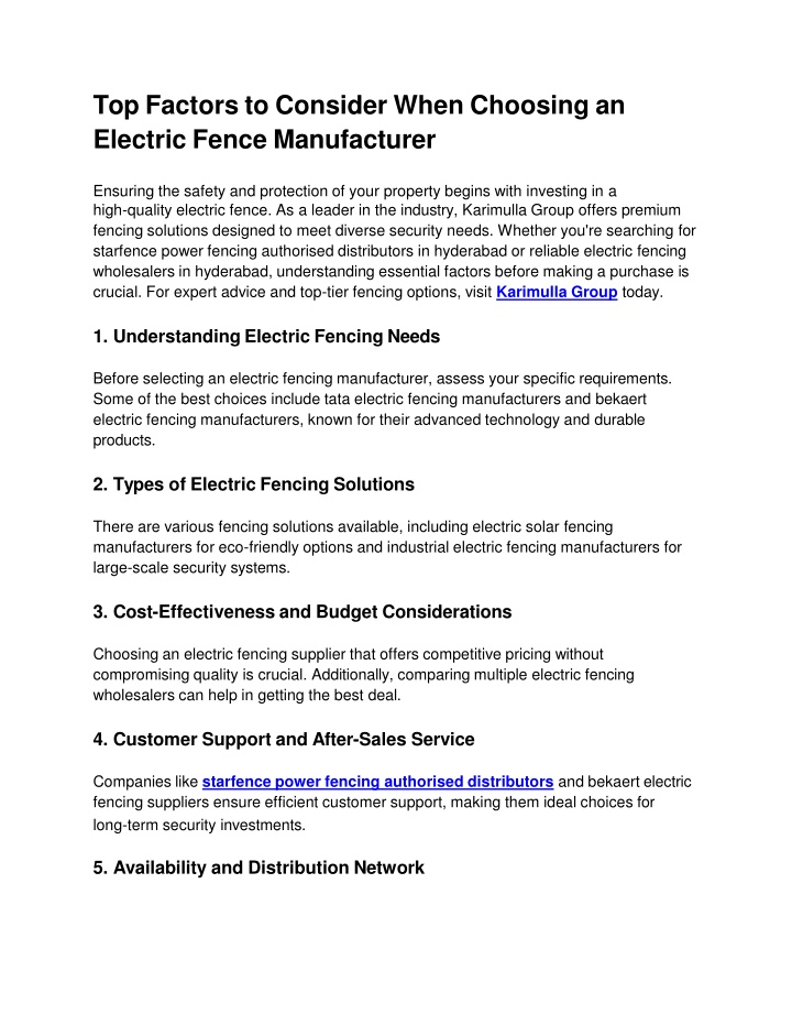 top factors to consider when choosing an electric