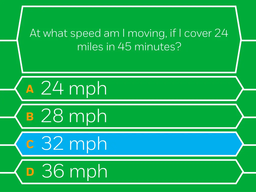 at what speed am i moving if i cover 24 miles 1