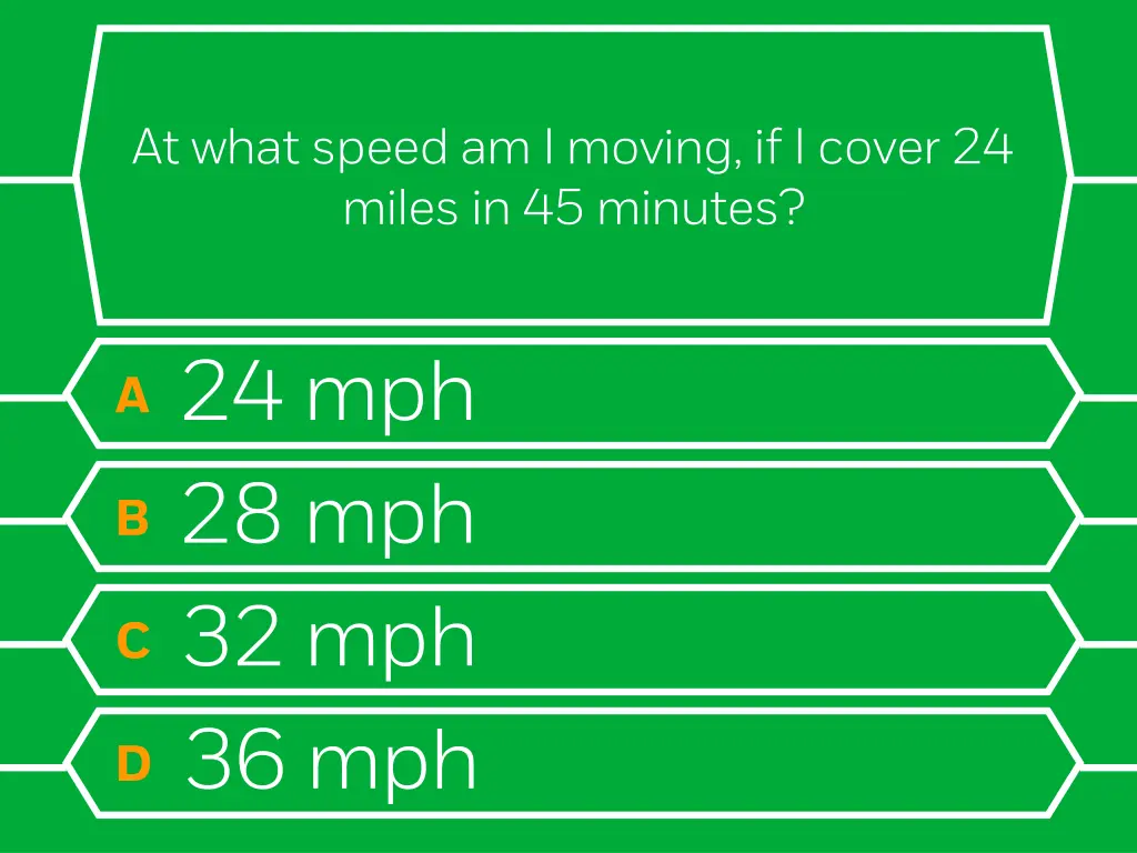 at what speed am i moving if i cover 24 miles