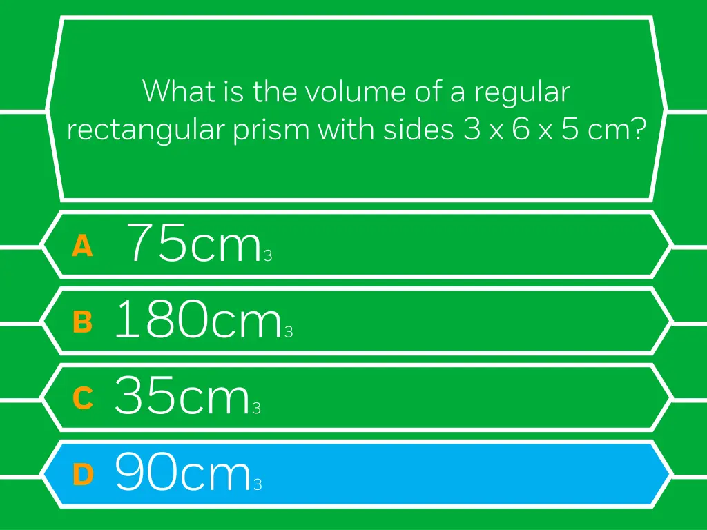 what is the volume of a regular rectangular prism 1