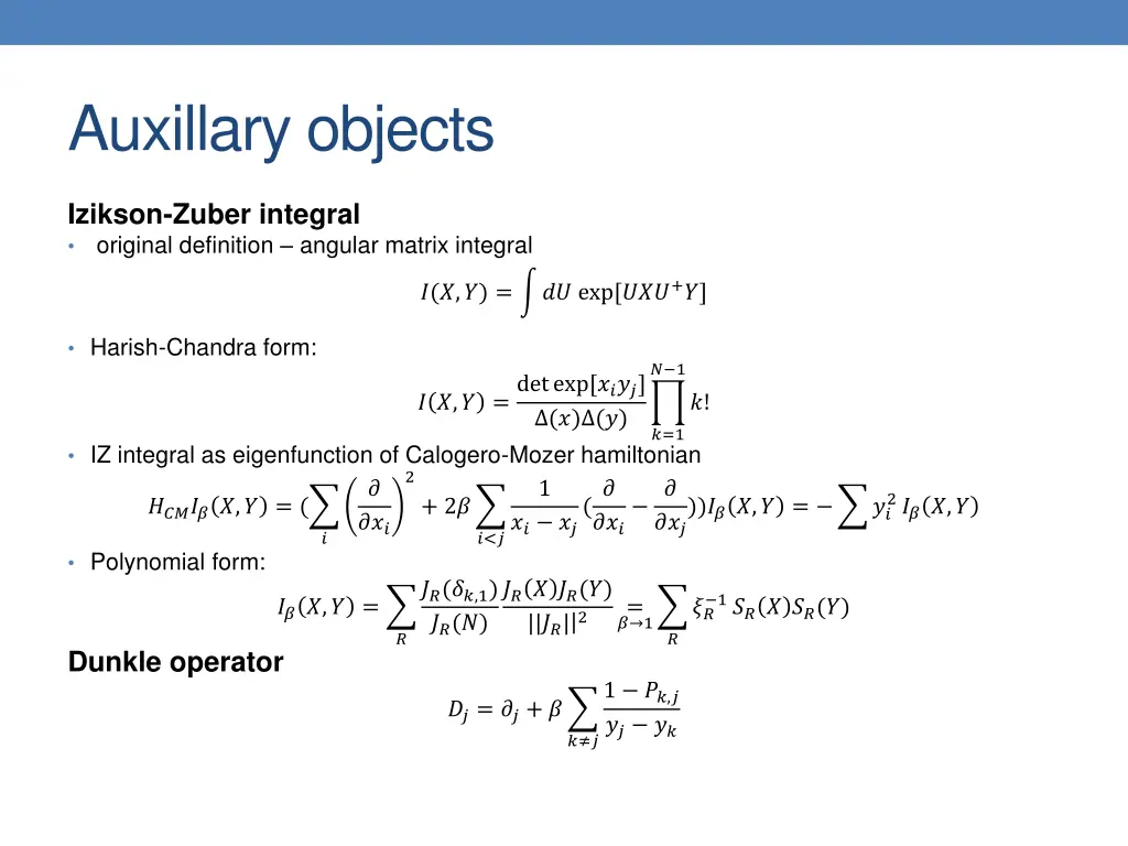 auxillary objects