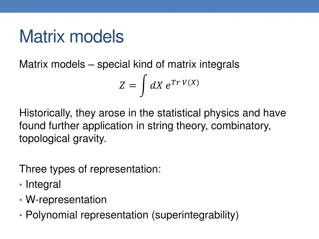 matrix models