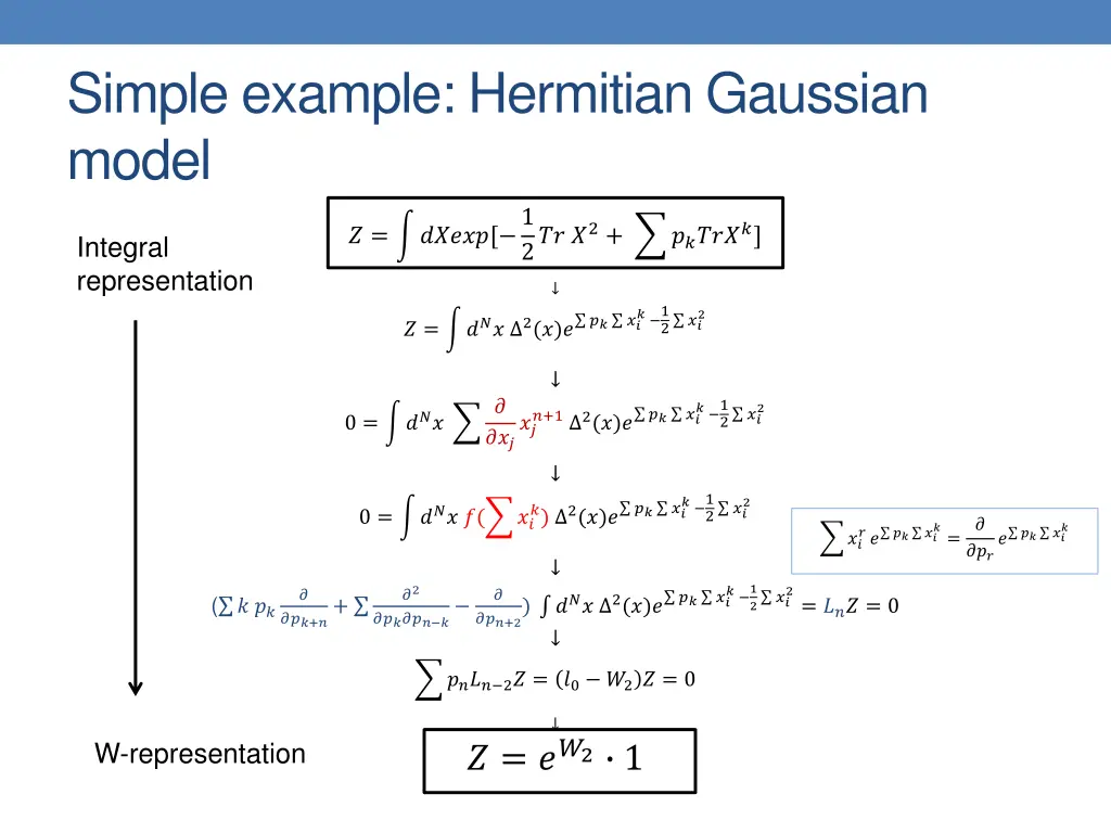 simple example hermitian gaussian model