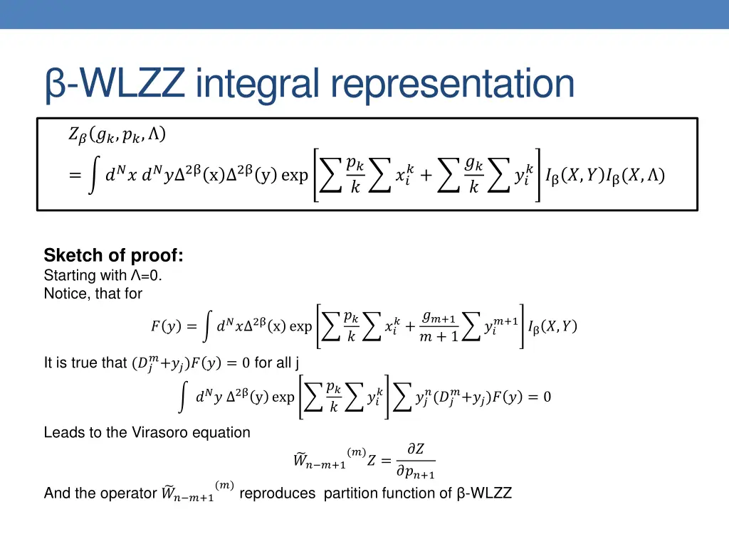 wlzz integral representation 1
