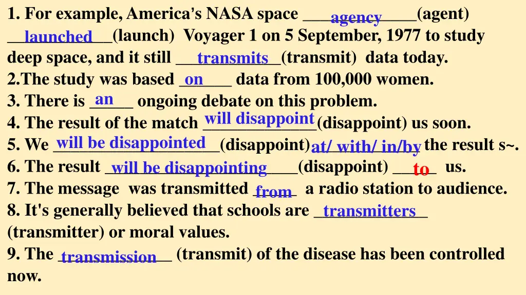 1 for example america s nasa space agent launch