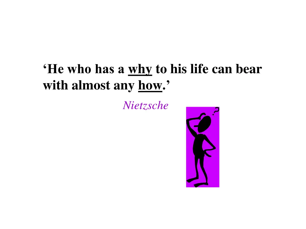 he who has a why to his life can bear with almost