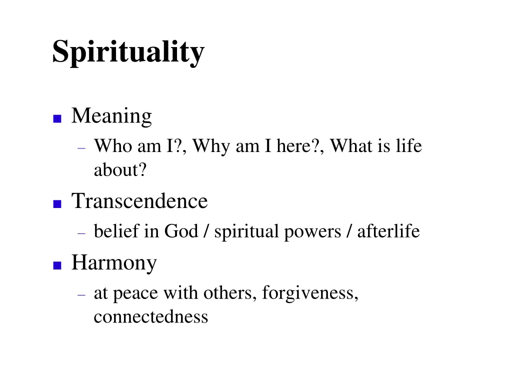 spirituality