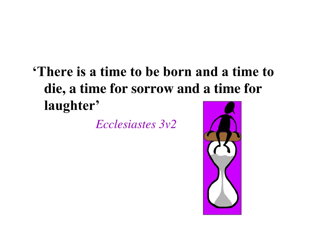 there is a time to be born and a time