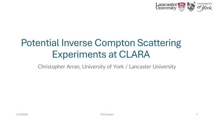 potential inverse compton scattering experiments